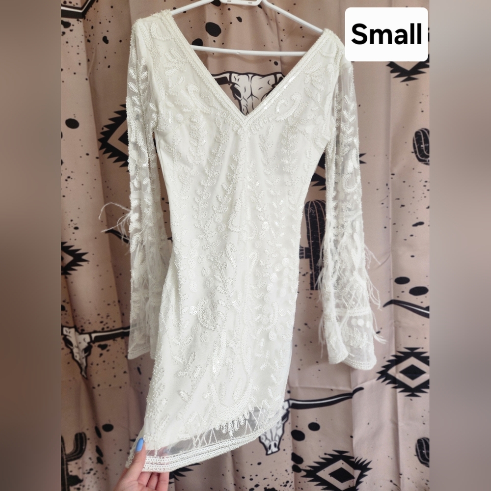 Elegant Sequin Long Sleeve Dress